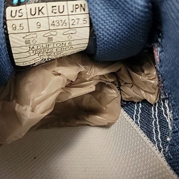 Hoka One One Clifton 6 Men's Blue Running Shoe Athletic SZ 9.5 sneaker - Picture 11 of 11